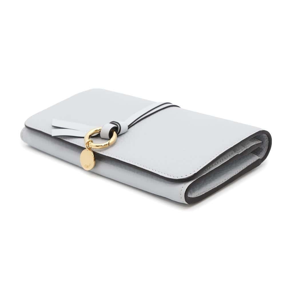 Chloe wallet long Alphabet leather Black